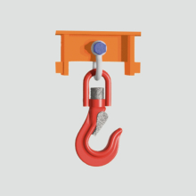 Load hook for swivelling under load