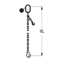 HIT chain sling quality grade 8, single-leg, can be shortened Safety load hooks