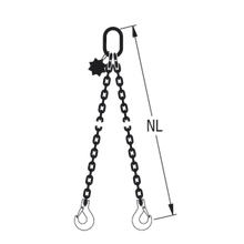 HIT Chain slings in quality grade 8 2 leg Standard load hook