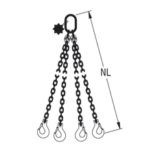 HIT Chain slings in quality grade 8 4 leg Standard load hook