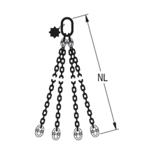 HIT Chain slings in quality grade 8 4 leg with component connector