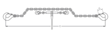 HIT PRO lashing chain system in quality grade 12 two-piece