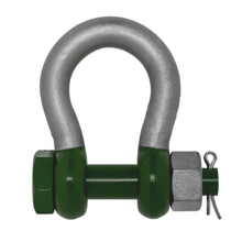 Green Pin® Polar shackle with safety bolt, nut and cotter pin – curved shape