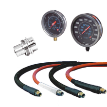 Hydraulic hose with coupling half